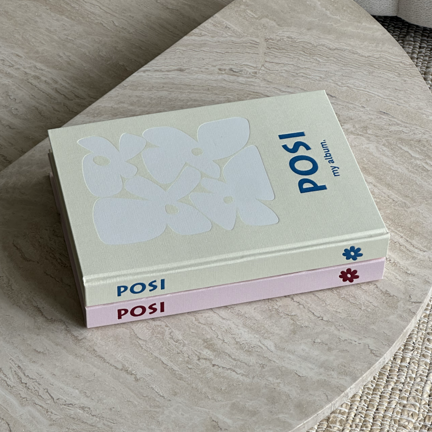 coffee table photo album - beige