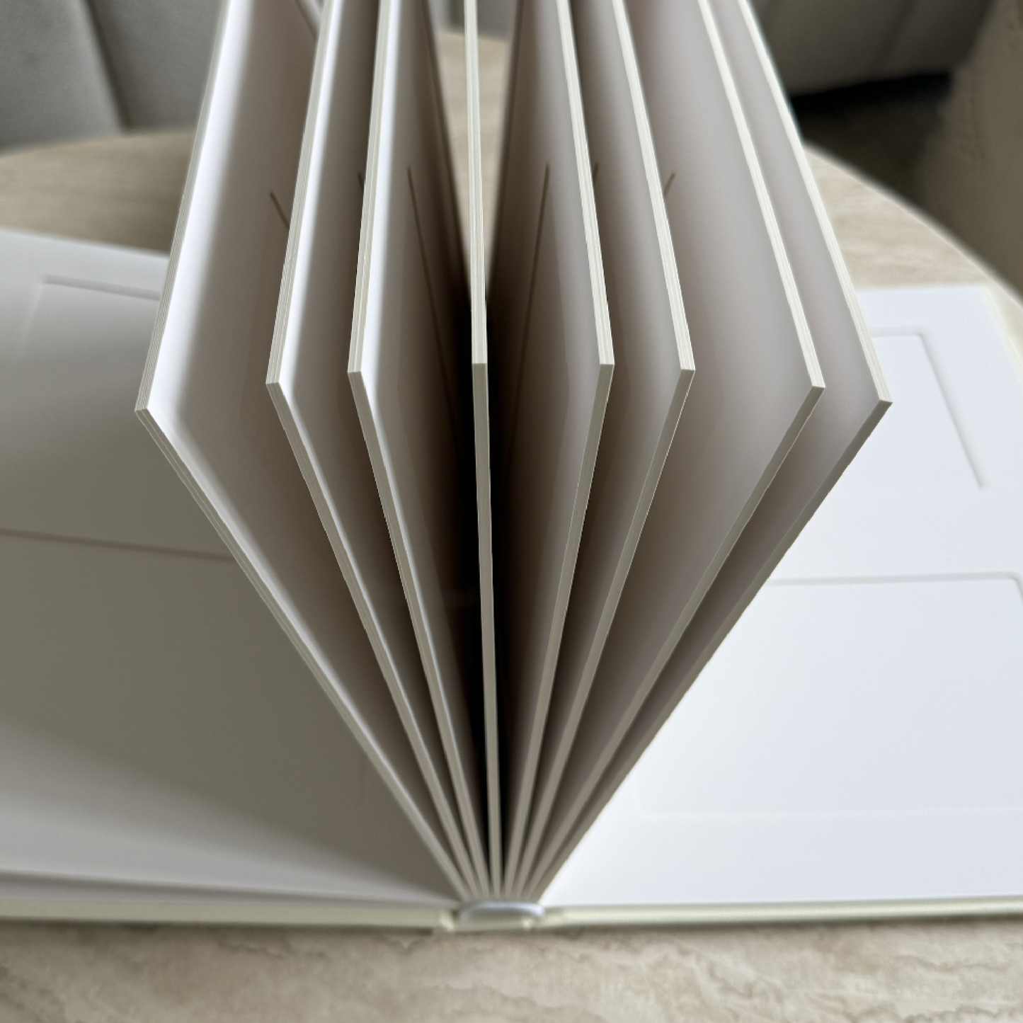 coffee table photo album - beige